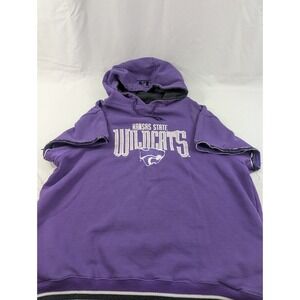 Vintage LA Logo Athletic Kansas State Wildcats Purple Sweatshirt Cutoff Gym XL